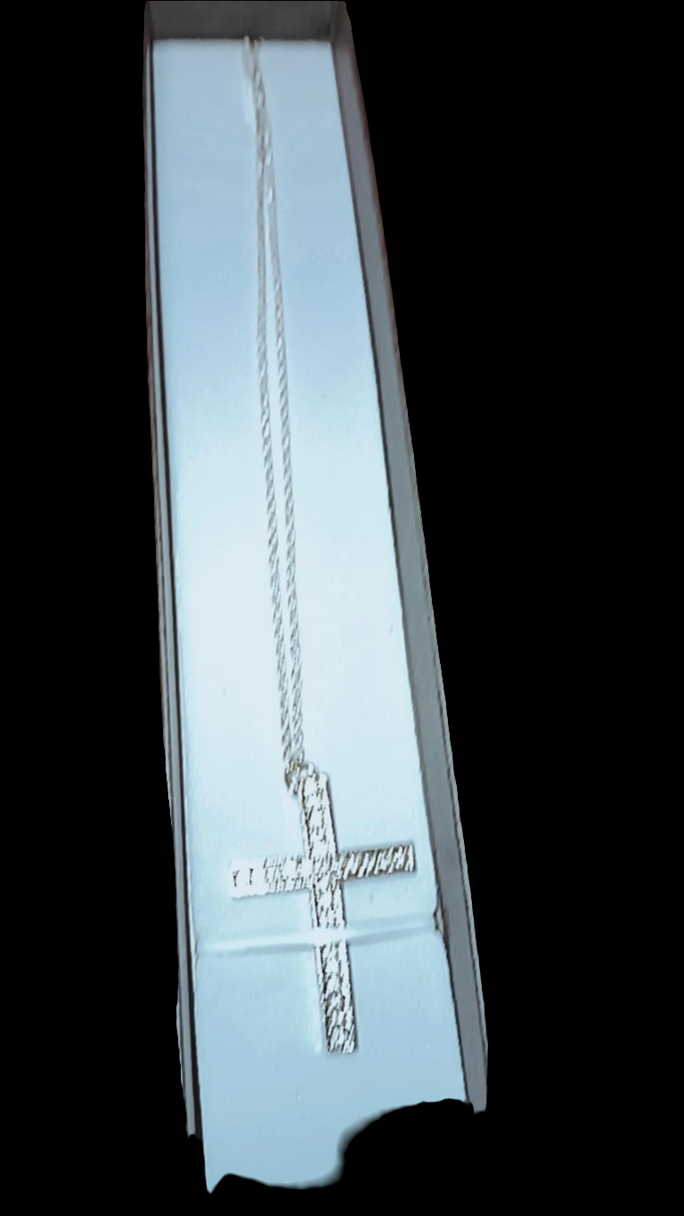 Rhinestone✝️ Cross 22" Sliver Chain