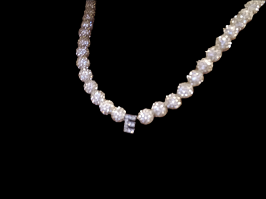 Rhinestone “E” Necklace & Bracelet