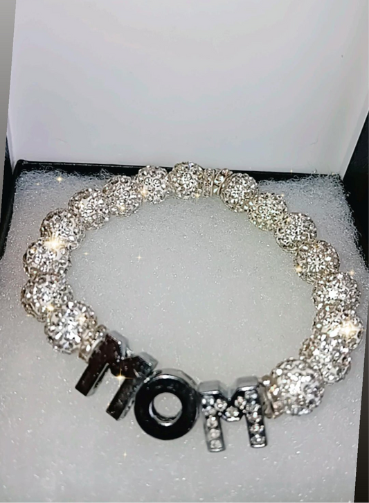 “Mom” Rhinestone Bracelet