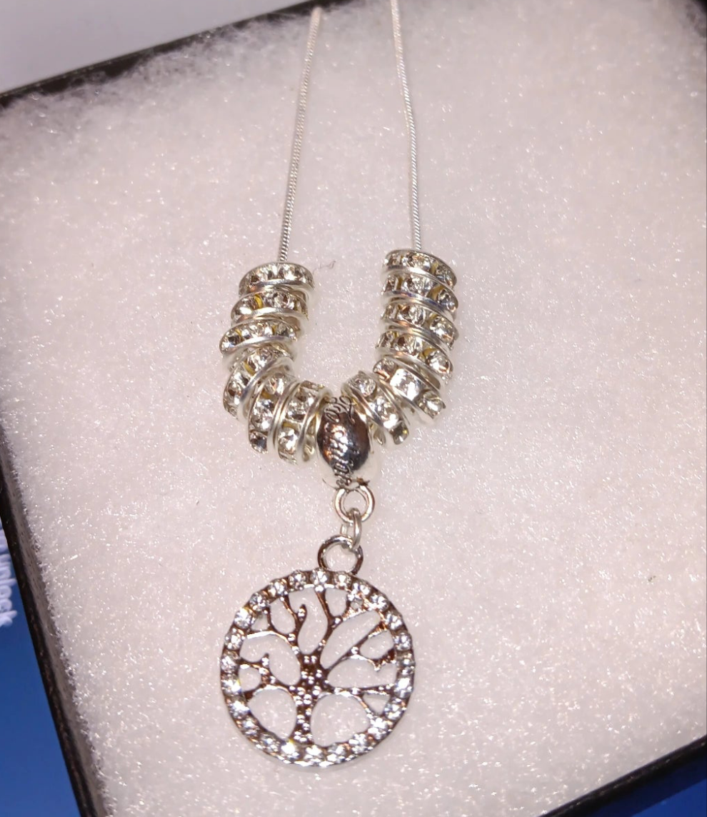 Tree of life Inspirational 22" Sliver Chain