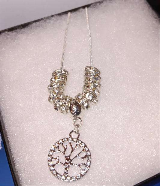 Tree of life Inspirational 22" Sliver Chain