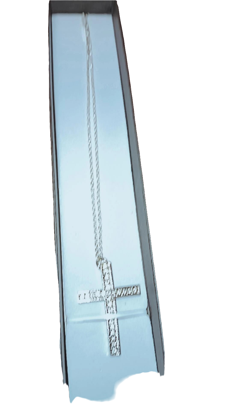 Rhinestone✝️ Cross 22" Sliver Chain